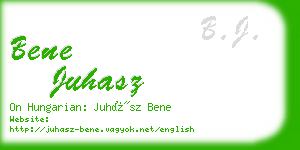 bene juhasz business card